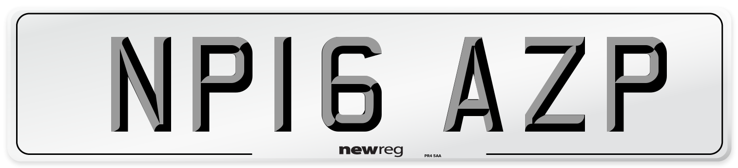 NP16 AZP Number Plate from New Reg